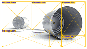Screenshot: image fragmented in small irregular parts