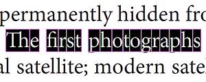Text with T+h and f+i ligatures